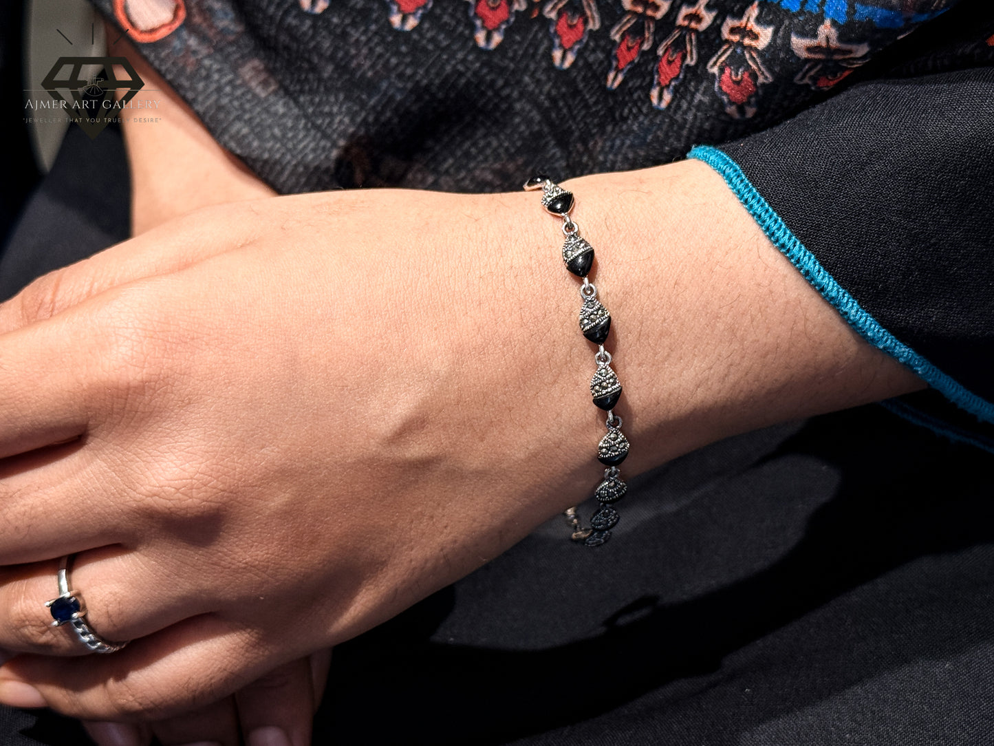 Premium Black Gemstones Bracelet For Women
