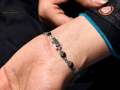 Premium Black Gemstones Bracelet For Women