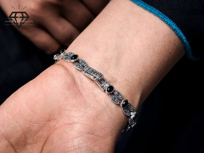 Premium Black Gemstones Bracelet For Women