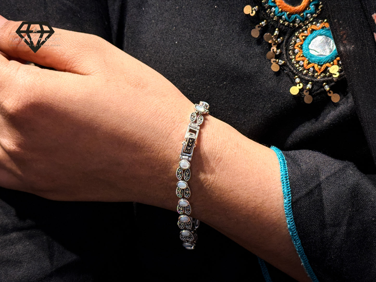 Premium White Gemstones Bracelet For Women