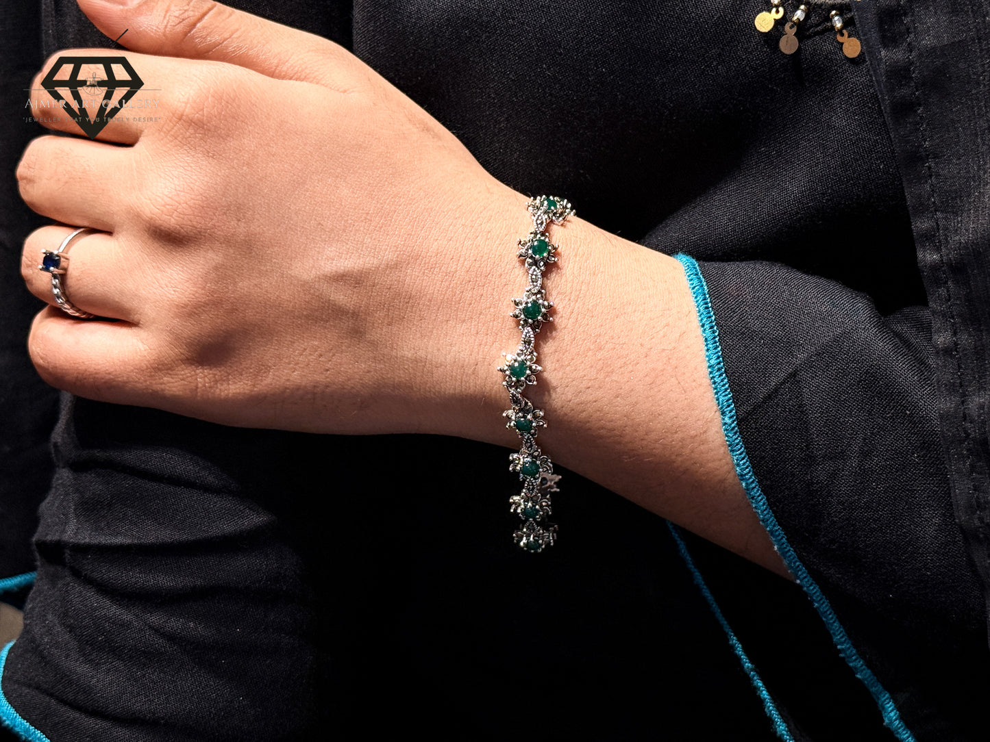 Green Gemstones Bracelet For Women