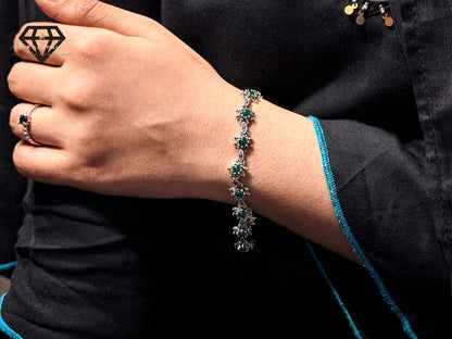 Green Gemstones Bracelet For Women