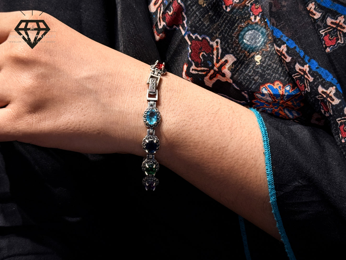 Multicolour Gemstones Bracelet For Women