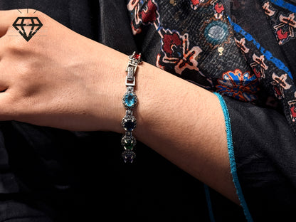 Multicolour Gemstones Bracelet For Women