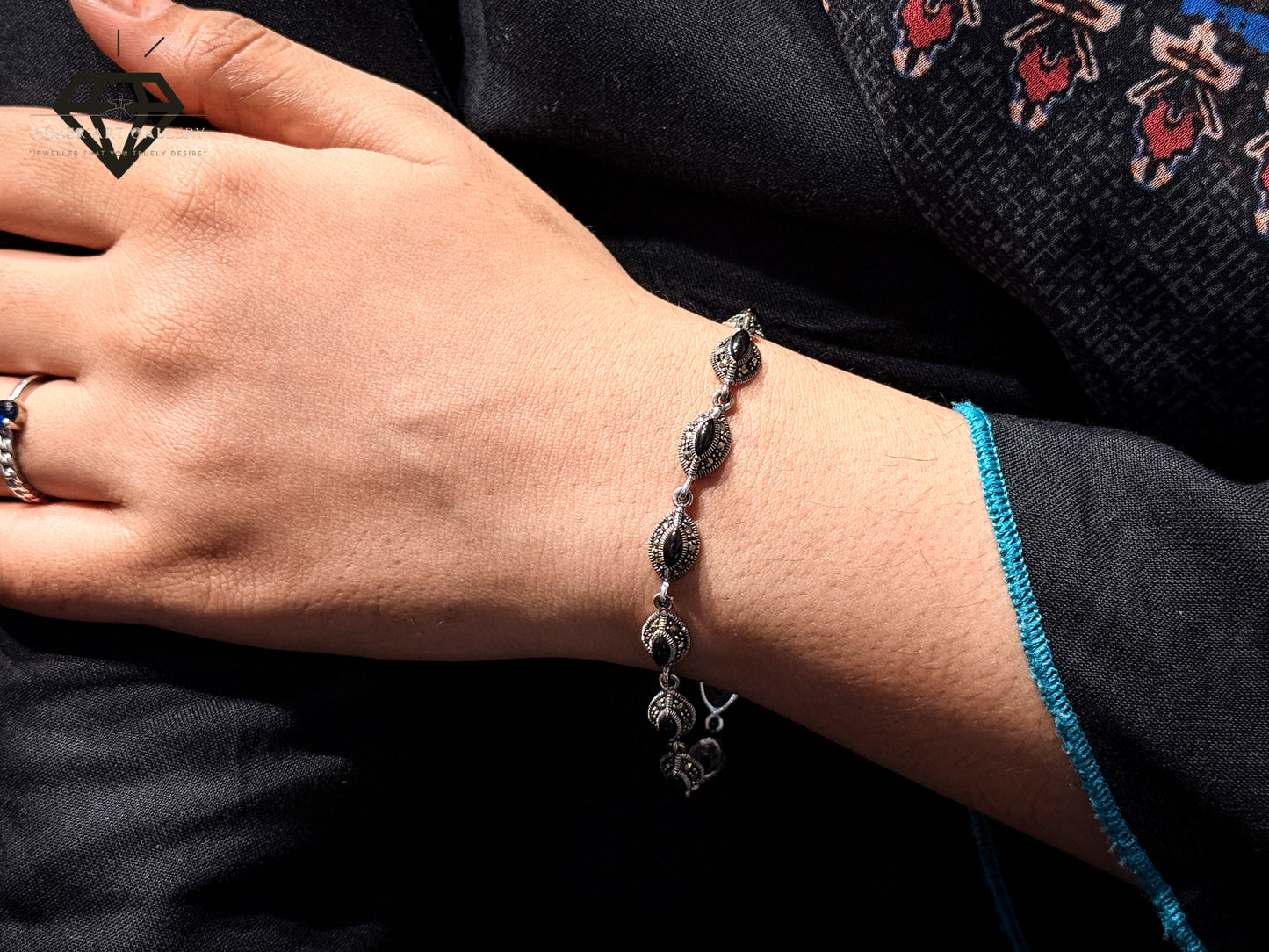 Premium Black Gemstones Bracelet For Women