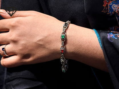 Premium Multicolour Gemstones Bracelet For Women