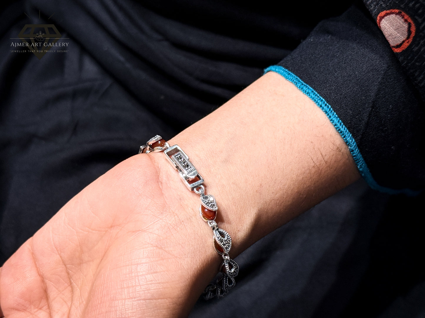 Red Gemstones Bracelet For Women