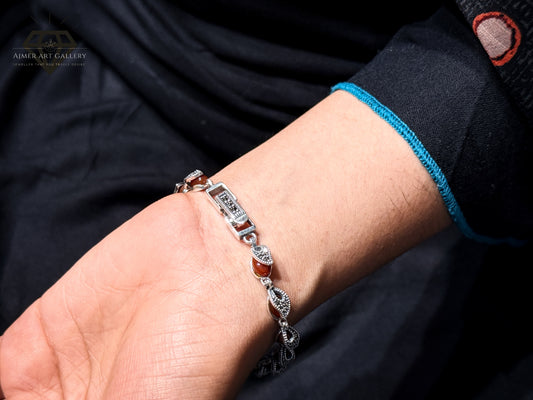Red Gemstones Bracelet For Women