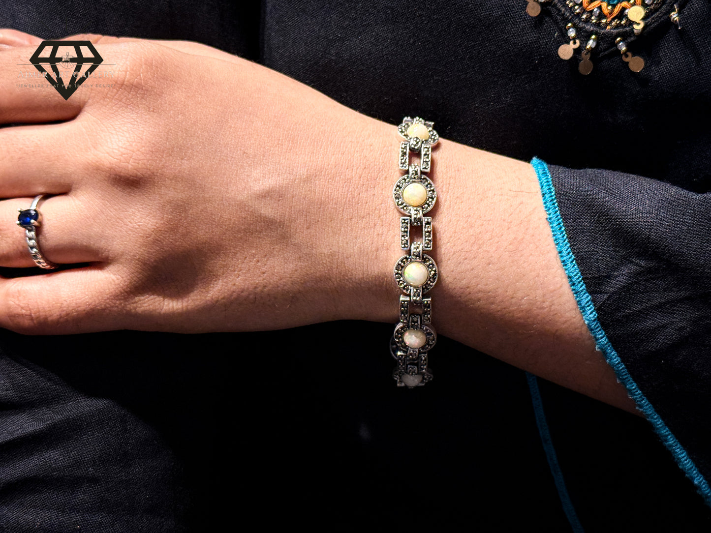 Premium Off White Gemstones Bracelet For Women
