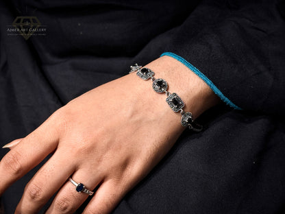 Premium Black Gemstones Bracelet For Women