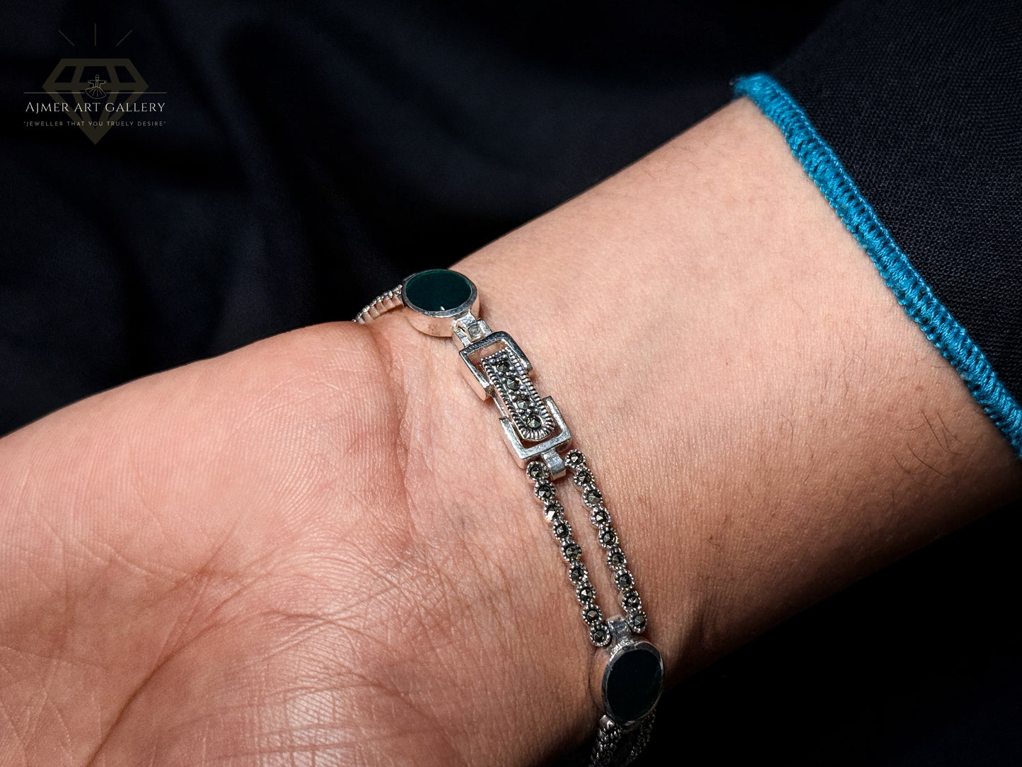 Premium Green Gemstones Bracelet For Women