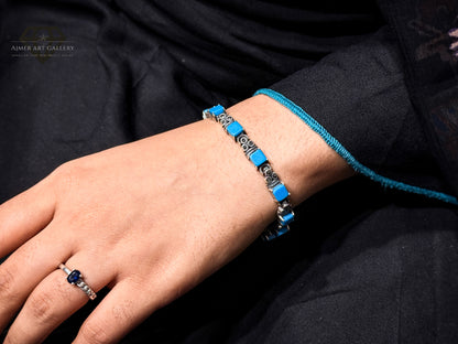 Blue Gemstones Bracelet For Women