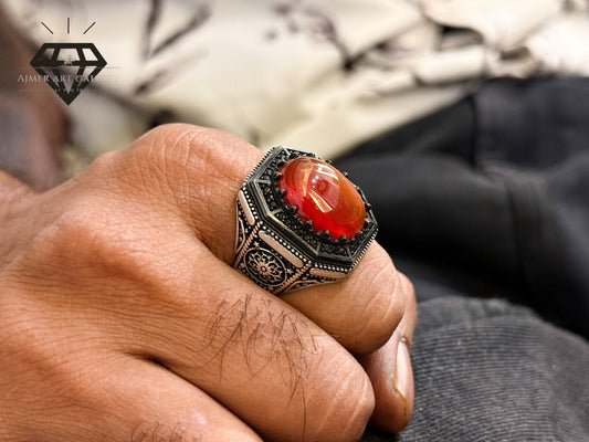 Bold Red Stone Designer Ring