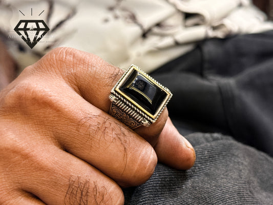 Black Hakik Designer Ring