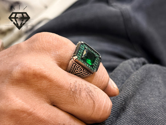 Green Stone Designer Ring