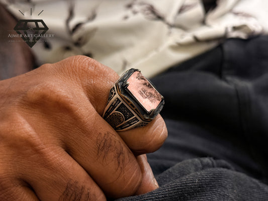 Pink American Diamond Stone Designer Ring