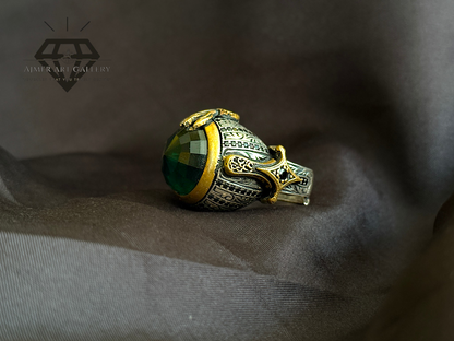 Green American Diamond Ring
