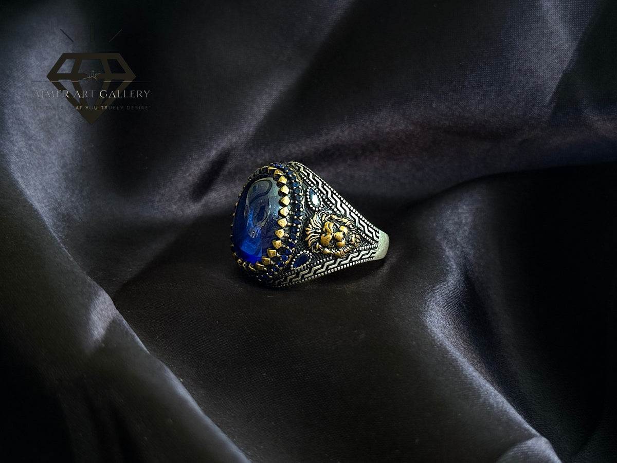 Blue Diamond Ring