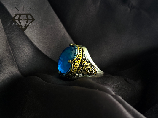 Blue Diamond Ring