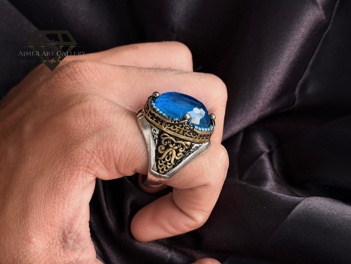 Blue Diamond Ring