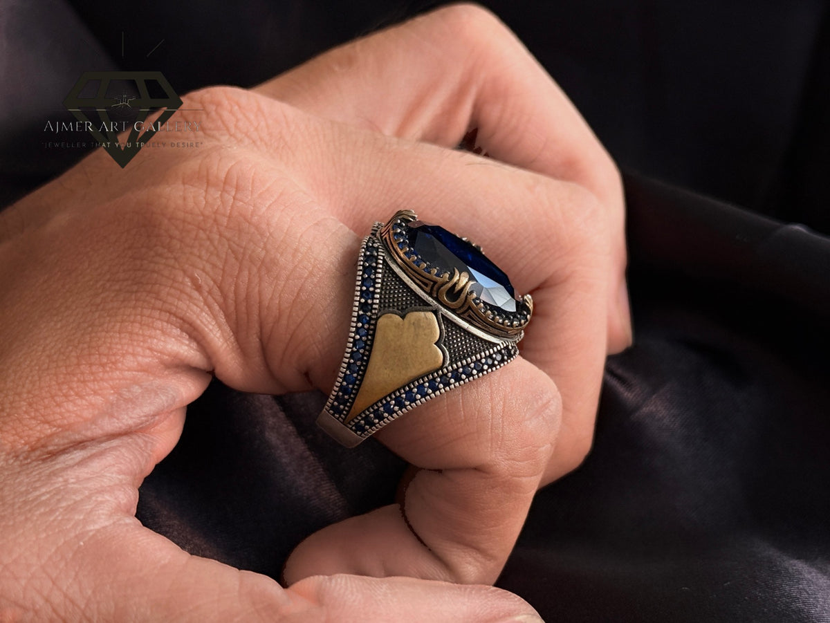 Blue American Diamond Ring