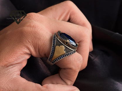 Blue American Diamond Ring