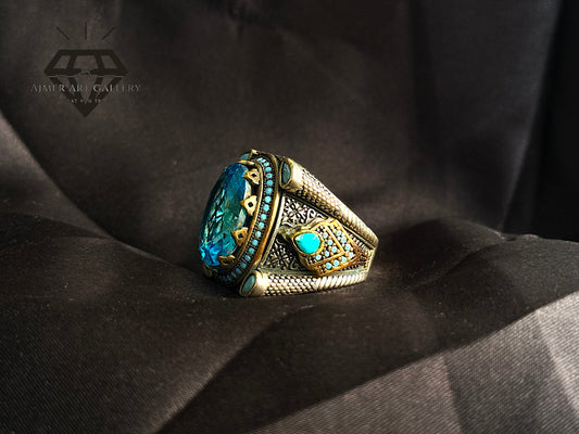 Blue Diamond Ring