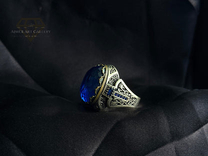 Blue Diamond Ring