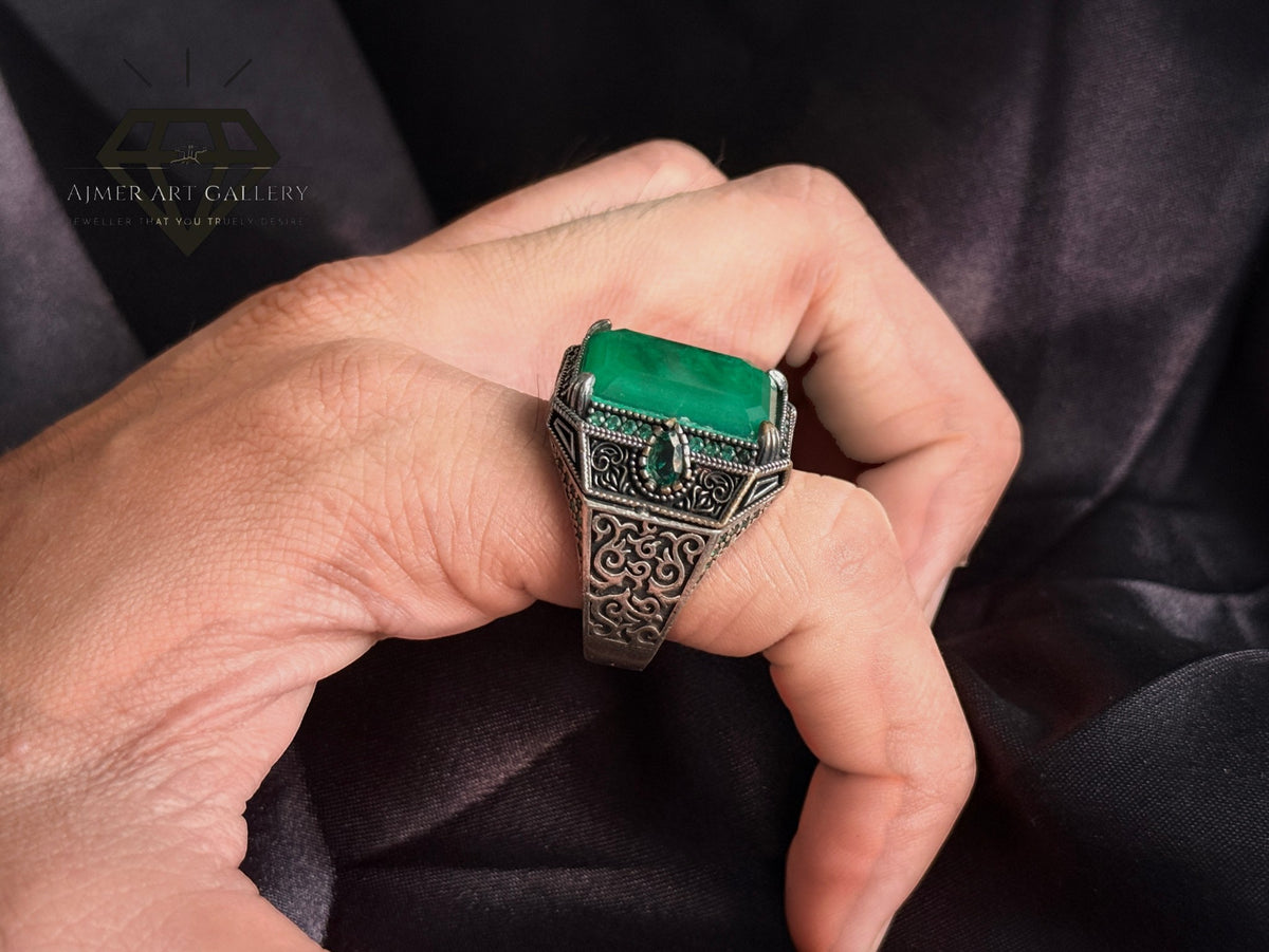 Green Diamond Ring