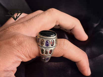 Black Aqeeq Ring