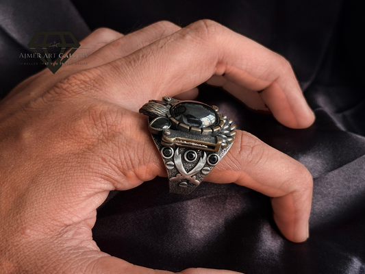 Black Aqeeq Ring
