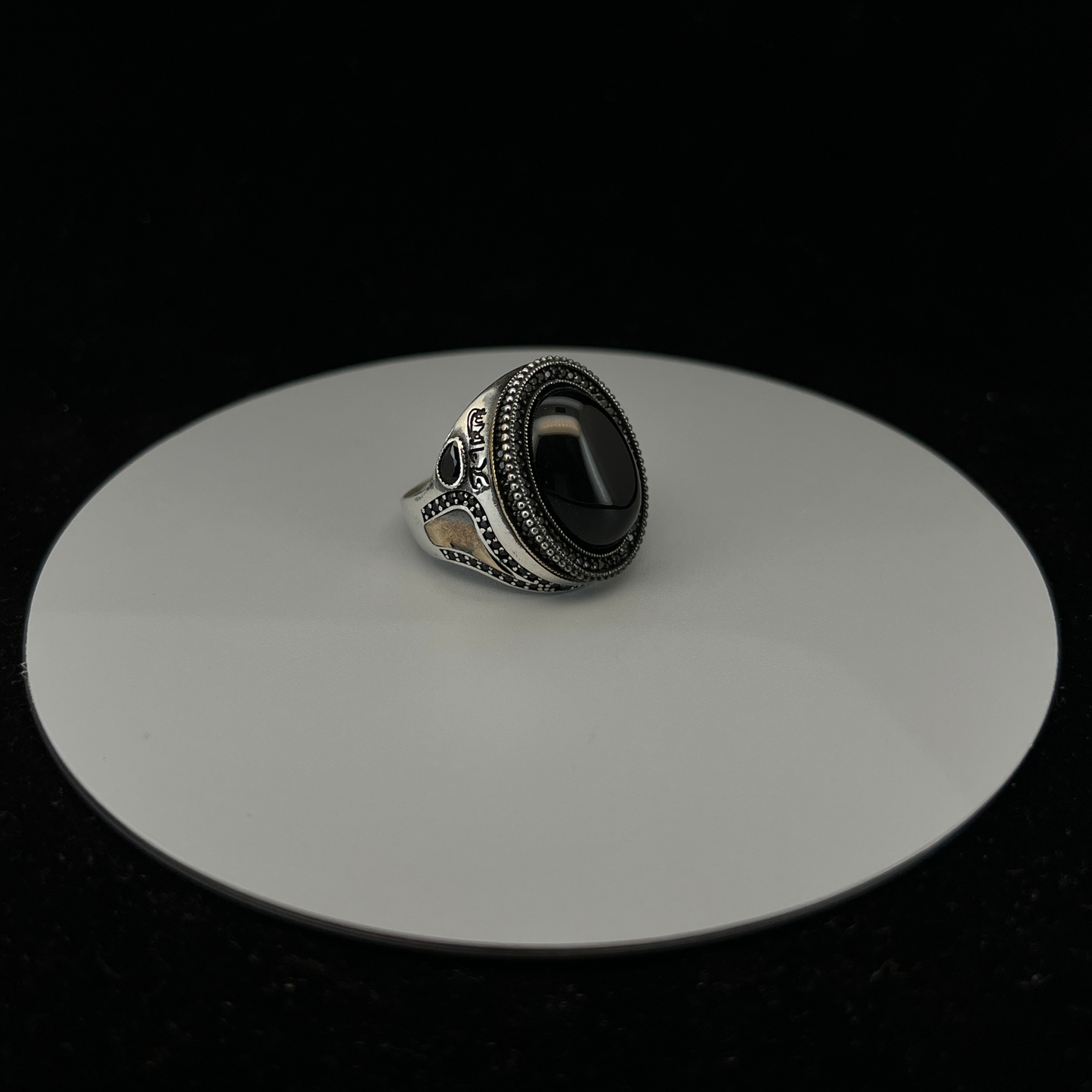 92.5 Italian Silver Aqeeq Turkish Ring