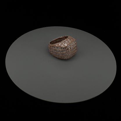Premium AD Rose Gold Polished Bangkok Ring