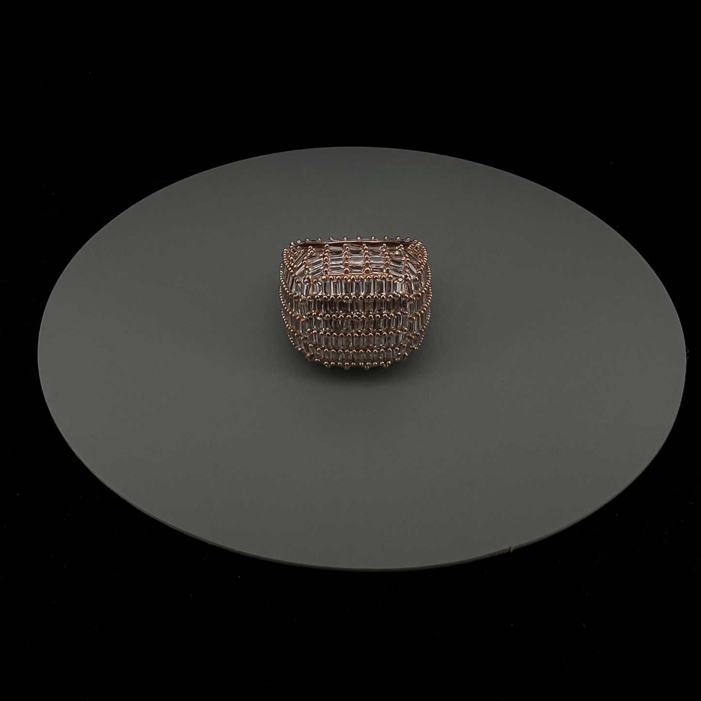 Premium AD Rose Gold Polished Bangkok Ring