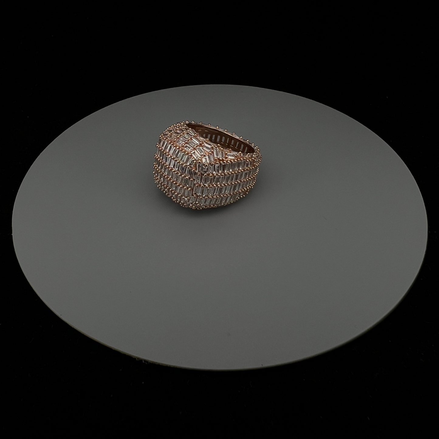Premium AD Rose Gold Polished Bangkok Ring