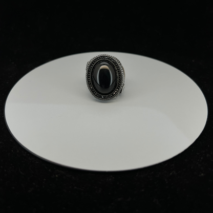 92.5 Italian Silver Aqeeq Turkish Ring